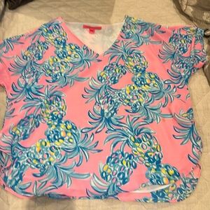Lilly Pulitzer Casden Top Beat the Heat Pink Small